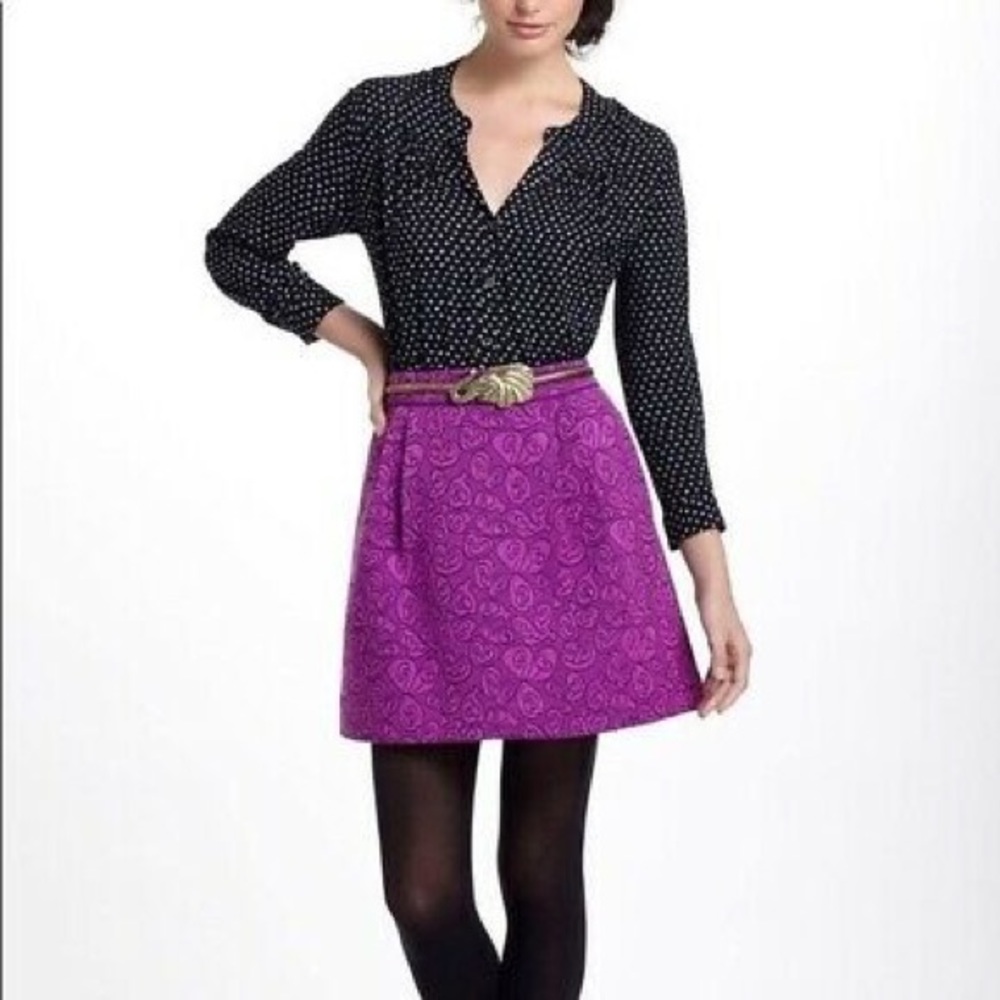 Anthropologie Plum Mini Skirt